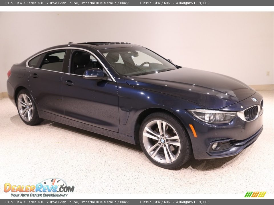 2019 BMW 4 Series 430i xDrive Gran Coupe Imperial Blue Metallic / Black Photo #1