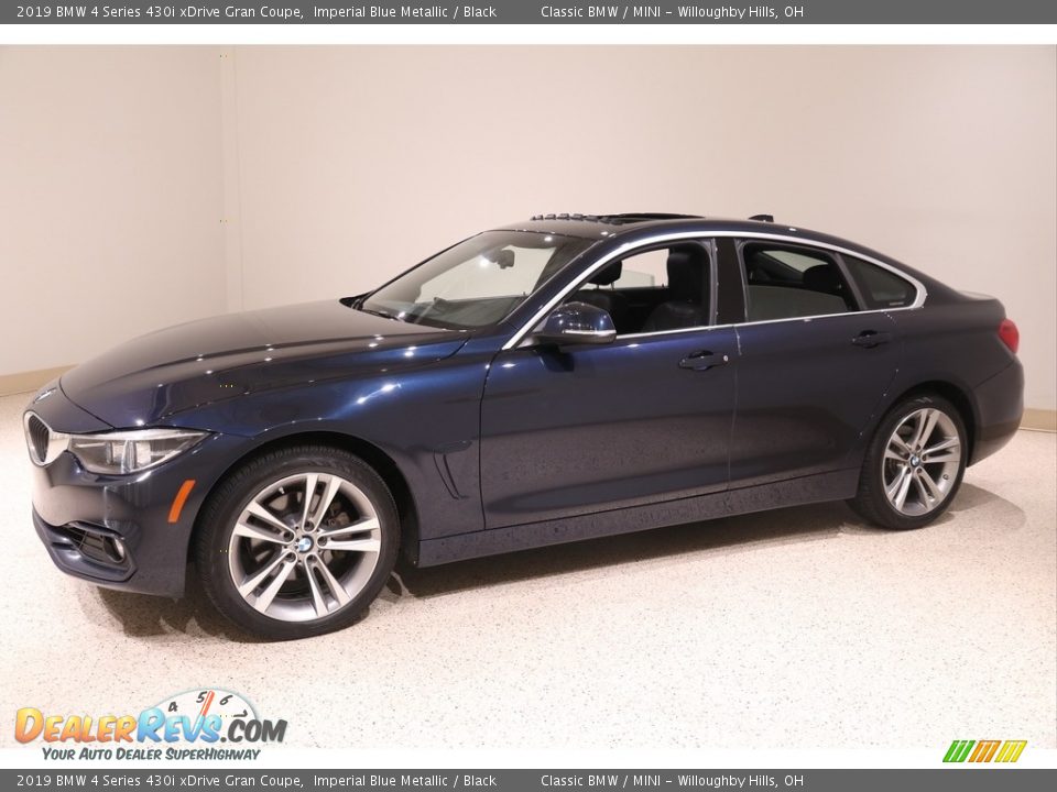2019 BMW 4 Series 430i xDrive Gran Coupe Imperial Blue Metallic / Black Photo #3