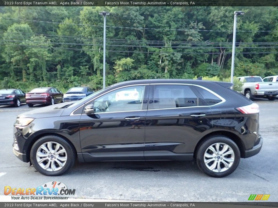 2019 Ford Edge Titanium AWD Agate Black / Ebony Photo #6