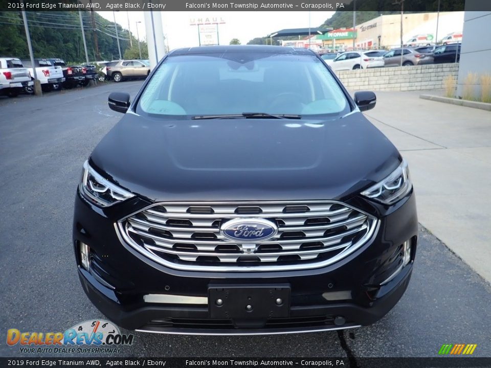 2019 Ford Edge Titanium AWD Agate Black / Ebony Photo #8