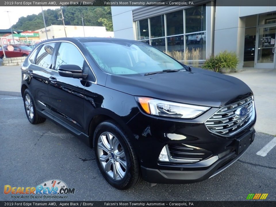 2019 Ford Edge Titanium AWD Agate Black / Ebony Photo #9