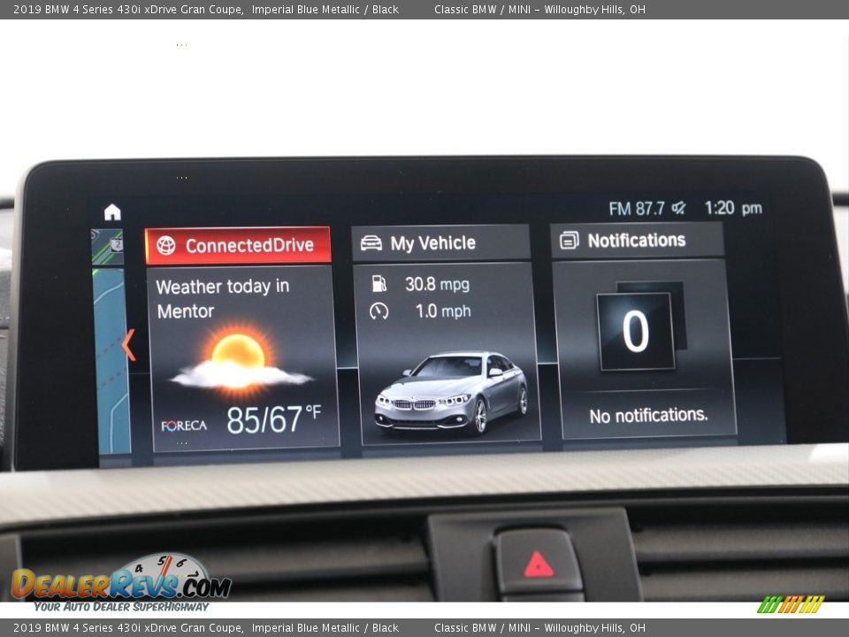 2019 BMW 4 Series 430i xDrive Gran Coupe Imperial Blue Metallic / Black Photo #11