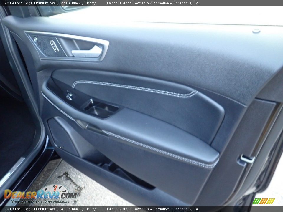 2019 Ford Edge Titanium AWD Agate Black / Ebony Photo #13