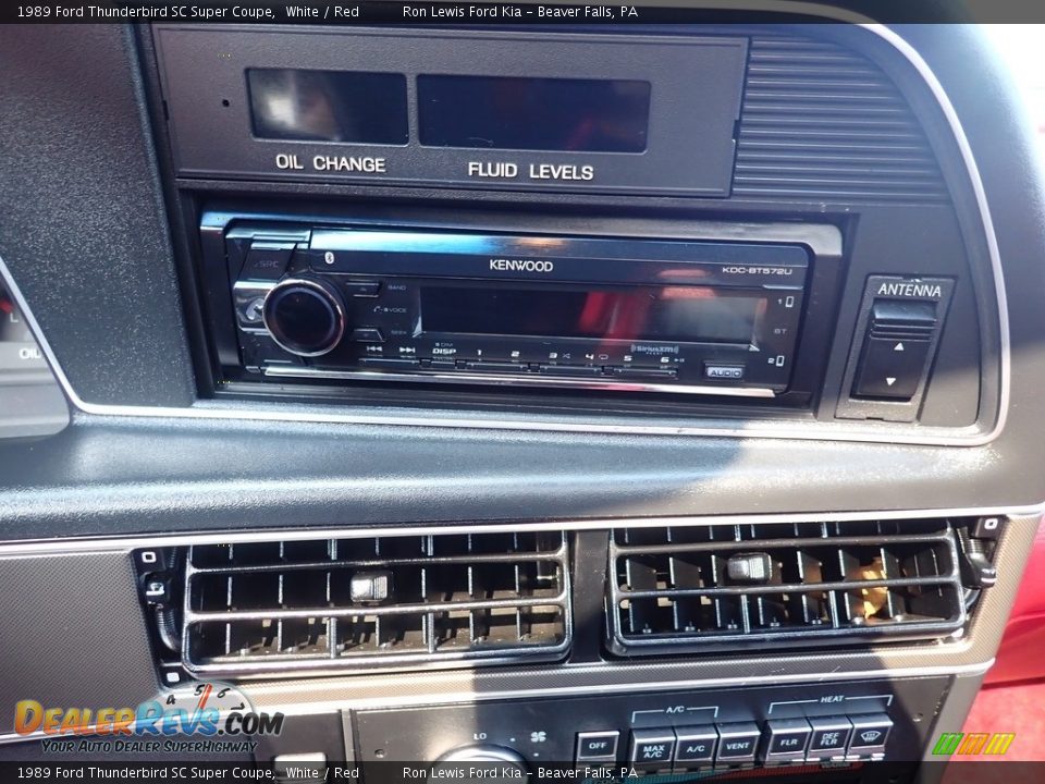 1989 Ford Thunderbird SC Super Coupe White / Red Photo #15