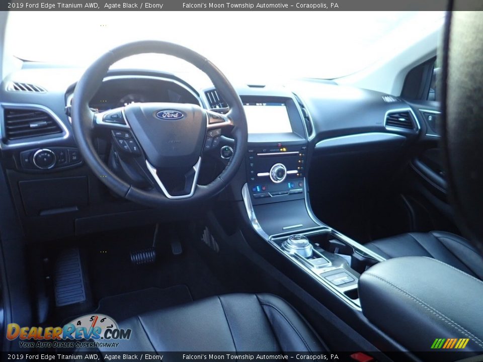 2019 Ford Edge Titanium AWD Agate Black / Ebony Photo #18