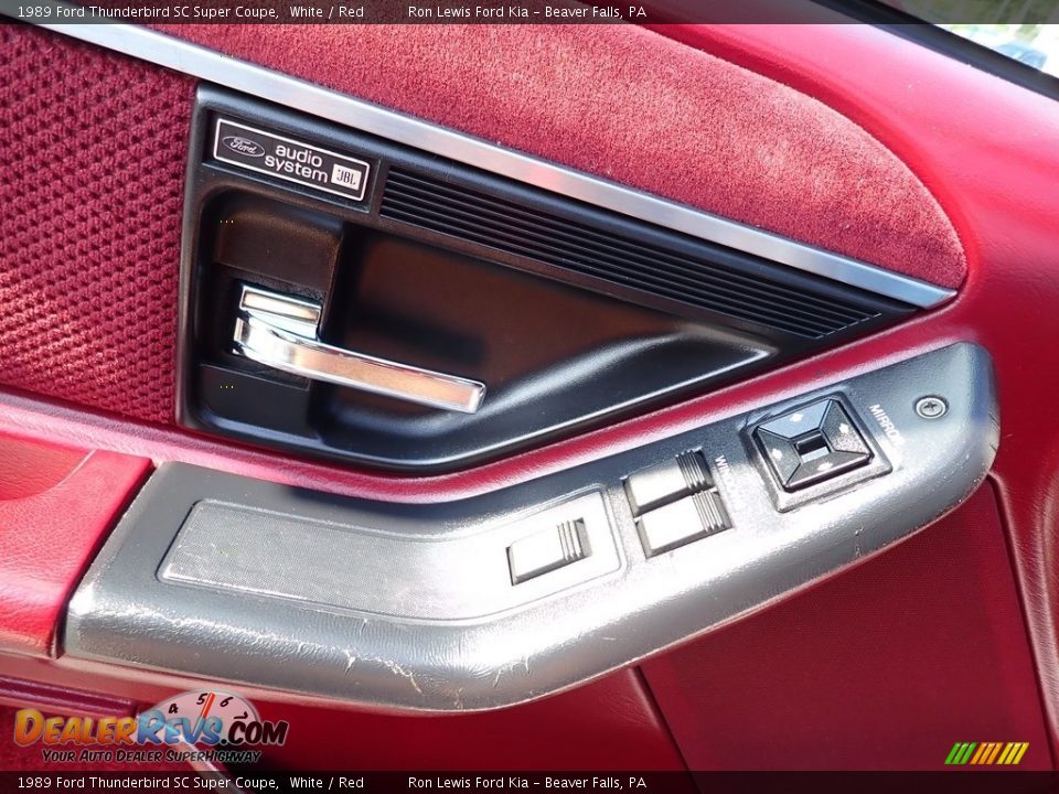 1989 Ford Thunderbird SC Super Coupe White / Red Photo #20