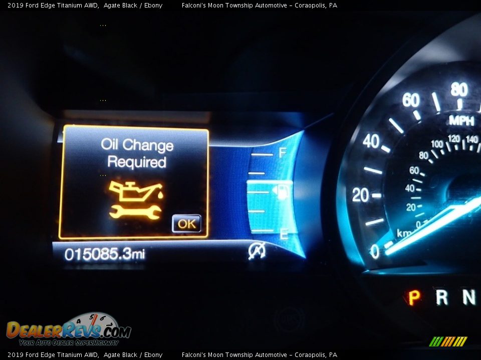 2019 Ford Edge Titanium AWD Agate Black / Ebony Photo #24