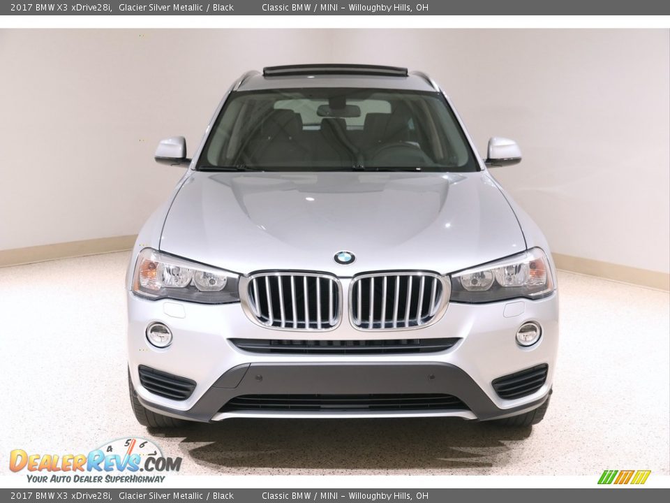 2017 BMW X3 xDrive28i Glacier Silver Metallic / Black Photo #2