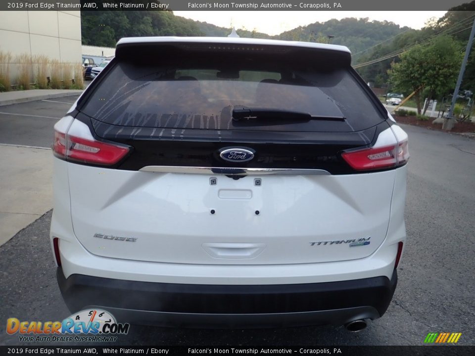 2019 Ford Edge Titanium AWD White Platinum / Ebony Photo #3