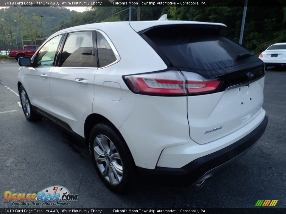 2019 Ford Edge Titanium AWD White Platinum / Ebony Photo #5
