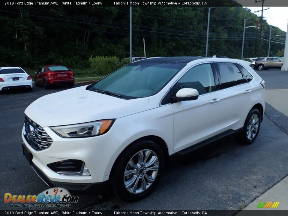 2019 Ford Edge Titanium AWD White Platinum / Ebony Photo #7