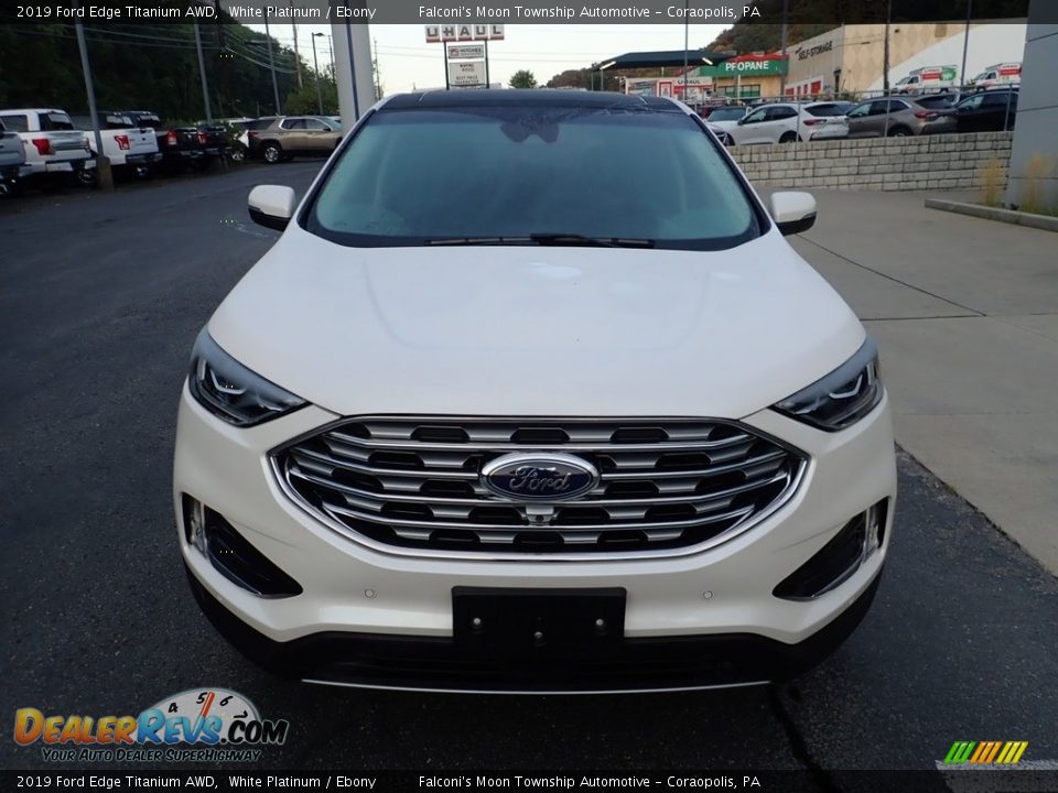 2019 Ford Edge Titanium AWD White Platinum / Ebony Photo #8