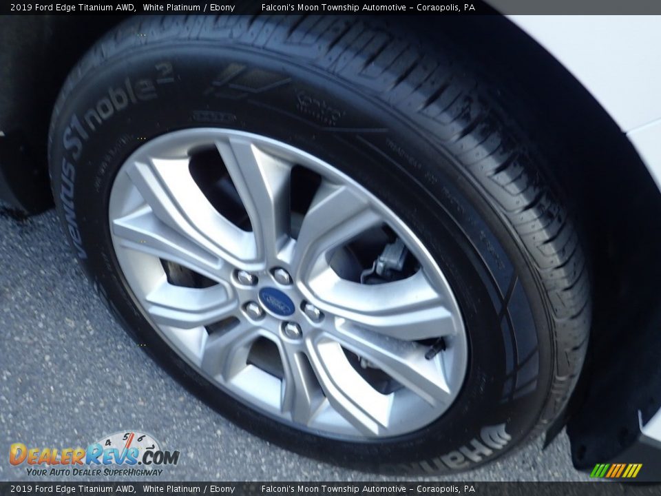 2019 Ford Edge Titanium AWD White Platinum / Ebony Photo #10