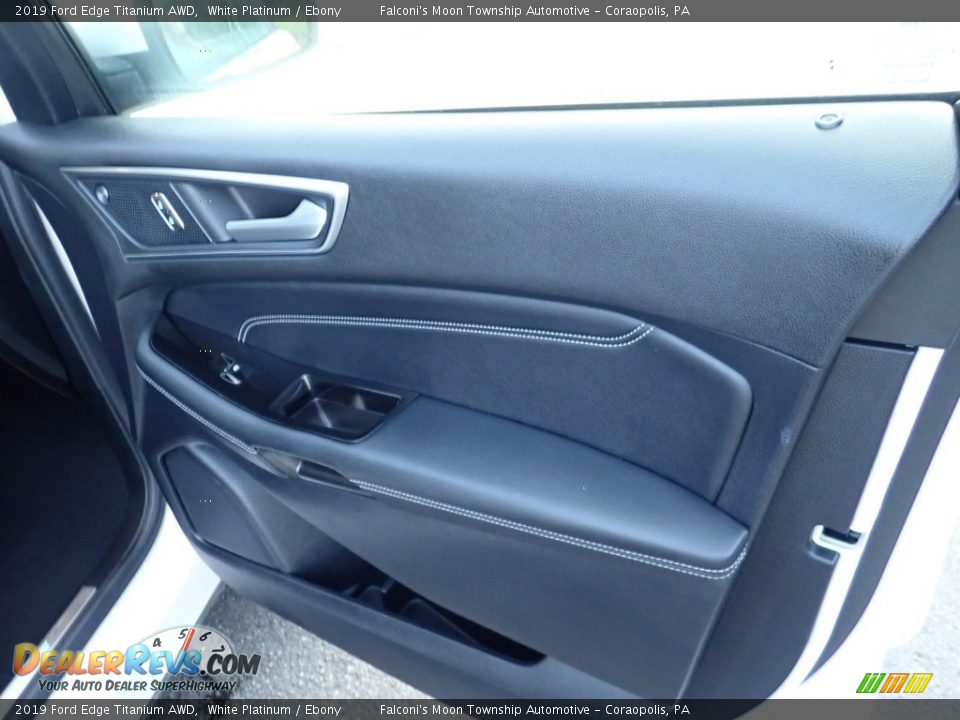 2019 Ford Edge Titanium AWD White Platinum / Ebony Photo #13