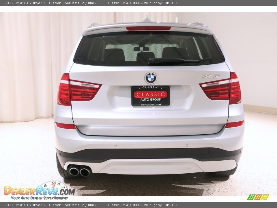 2017 BMW X3 xDrive28i Glacier Silver Metallic / Black Photo #18