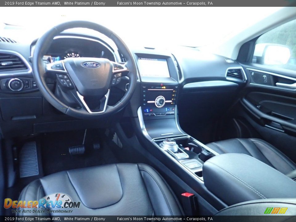2019 Ford Edge Titanium AWD White Platinum / Ebony Photo #17