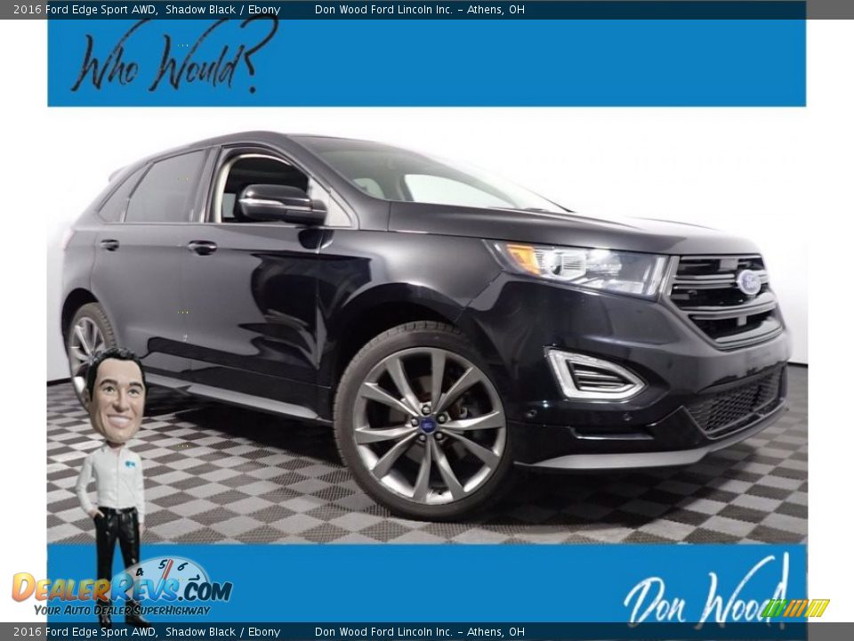 2016 Ford Edge Sport AWD Shadow Black / Ebony Photo #1