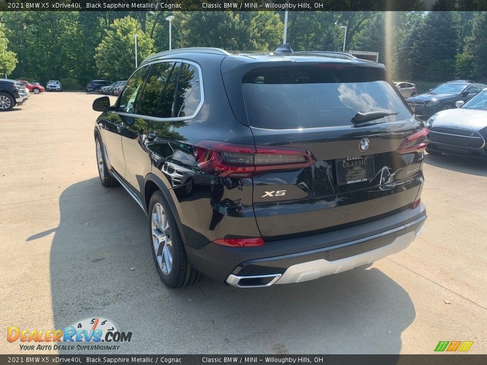 2021 BMW X5 xDrive40i Black Sapphire Metallic / Cognac Photo #2