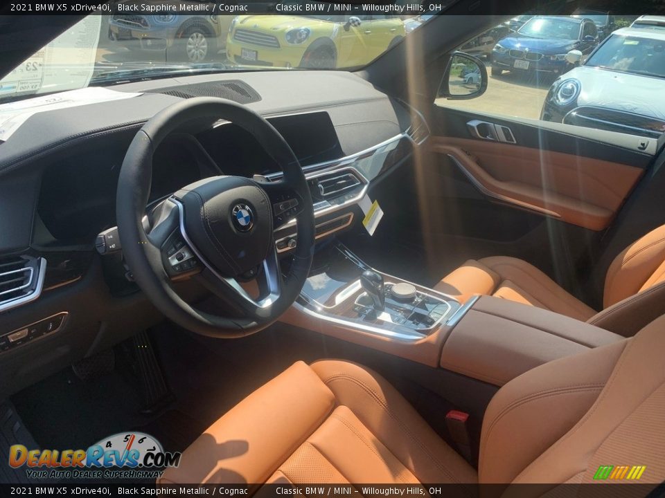2021 BMW X5 xDrive40i Black Sapphire Metallic / Cognac Photo #3