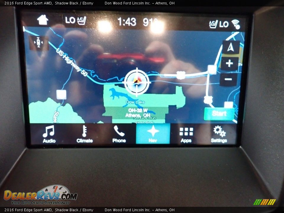 2016 Ford Edge Sport AWD Shadow Black / Ebony Photo #34