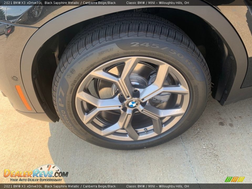 2021 BMW X3 xDrive30i Black Sapphire Metallic / Canberra Beige/Black Photo #5