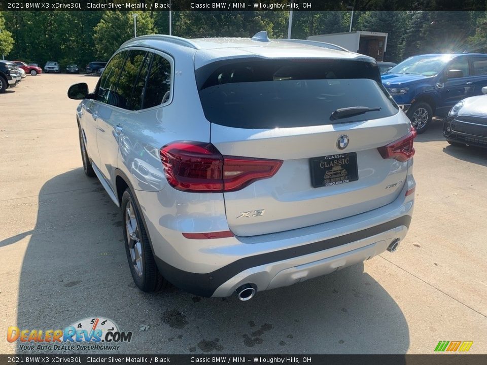 2021 BMW X3 xDrive30i Glacier Silver Metallic / Black Photo #2