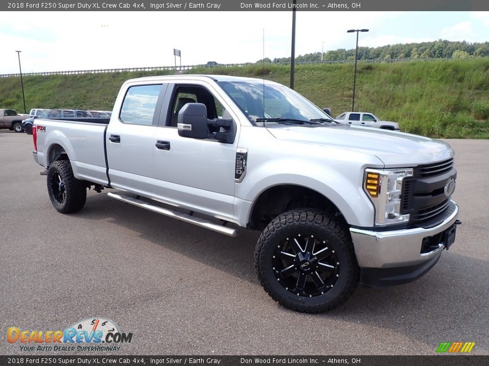 2018 Ford F250 Super Duty XL Crew Cab 4x4 Ingot Silver / Earth Gray Photo #2