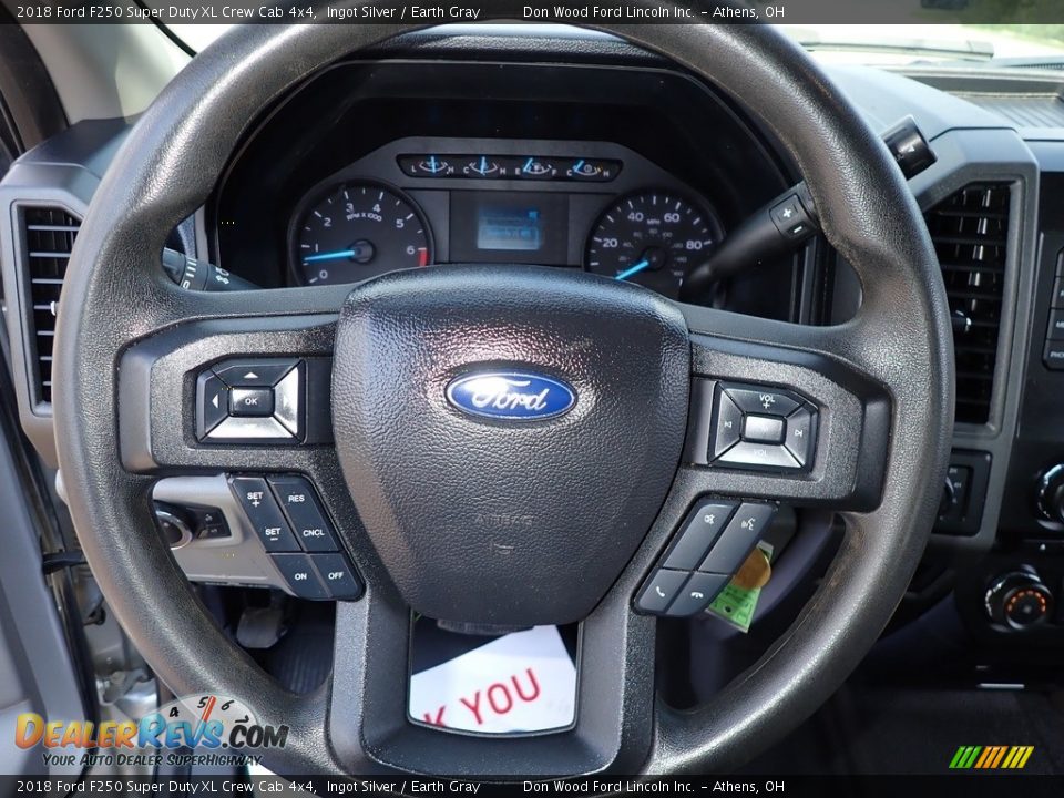 2018 Ford F250 Super Duty XL Crew Cab 4x4 Ingot Silver / Earth Gray Photo #27