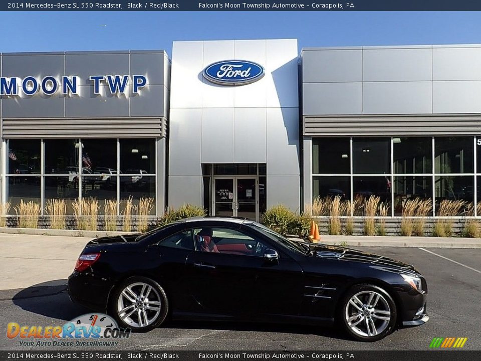 2014 Mercedes-Benz SL 550 Roadster Black / Red/Black Photo #1