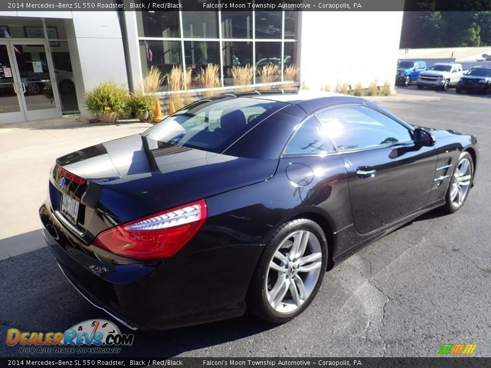 2014 Mercedes-Benz SL 550 Roadster Black / Red/Black Photo #2