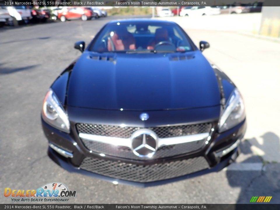 2014 Mercedes-Benz SL 550 Roadster Black / Red/Black Photo #7