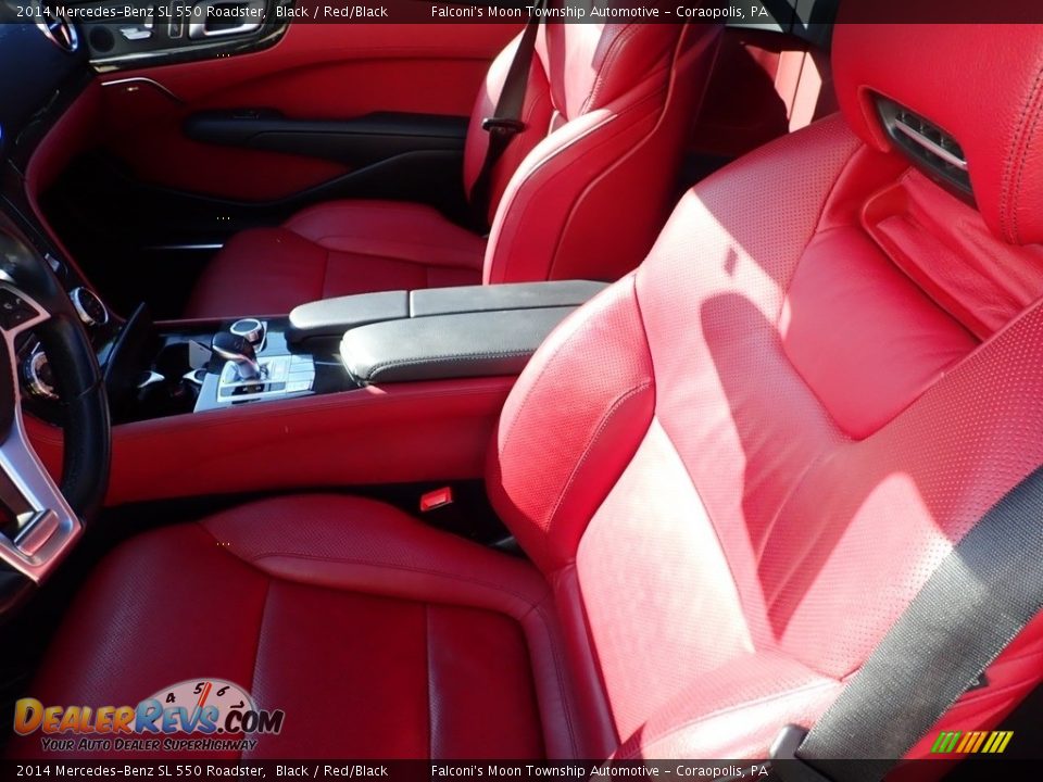 2014 Mercedes-Benz SL 550 Roadster Black / Red/Black Photo #15
