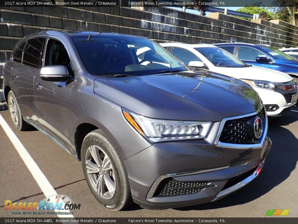 2017 Acura MDX SH-AWD Modern Steel Metallic / Graystone Photo #4