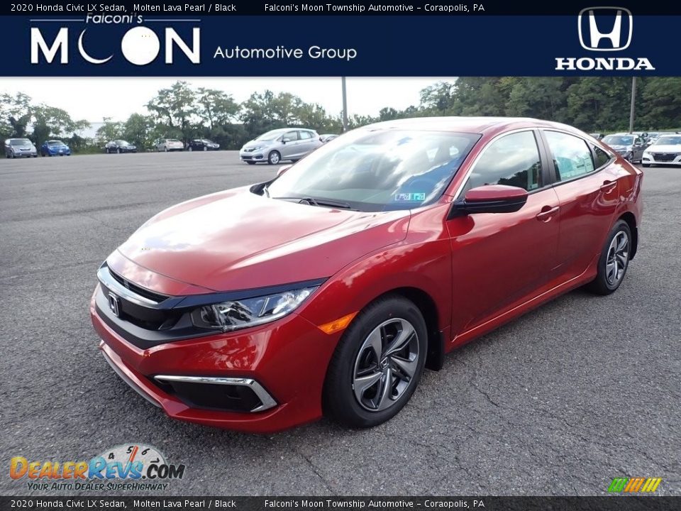 2020 Honda Civic LX Sedan Molten Lava Pearl / Black Photo #1