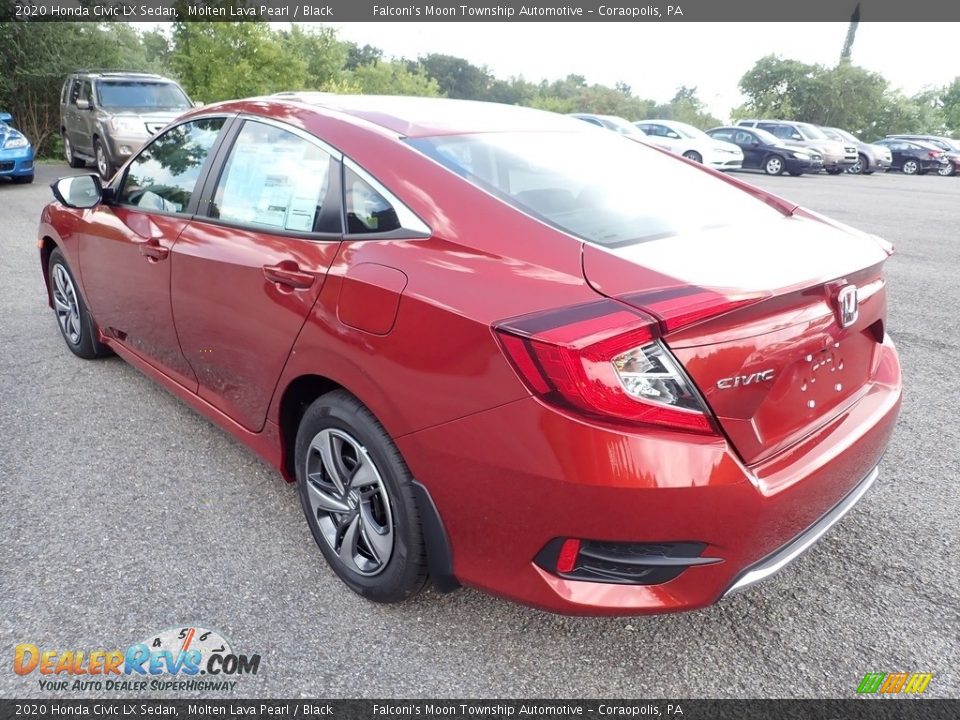 2020 Honda Civic LX Sedan Molten Lava Pearl / Black Photo #2