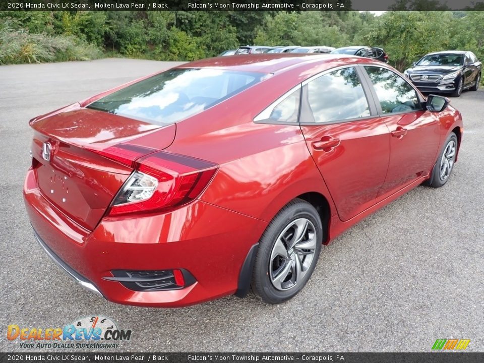 2020 Honda Civic LX Sedan Molten Lava Pearl / Black Photo #4
