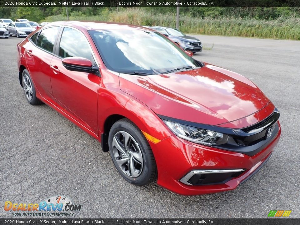 2020 Honda Civic LX Sedan Molten Lava Pearl / Black Photo #5