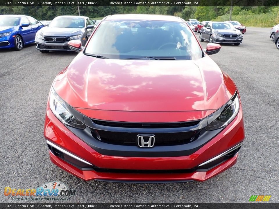 2020 Honda Civic LX Sedan Molten Lava Pearl / Black Photo #6