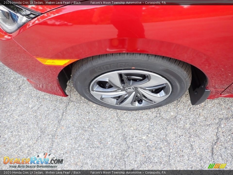 2020 Honda Civic LX Sedan Molten Lava Pearl / Black Photo #7