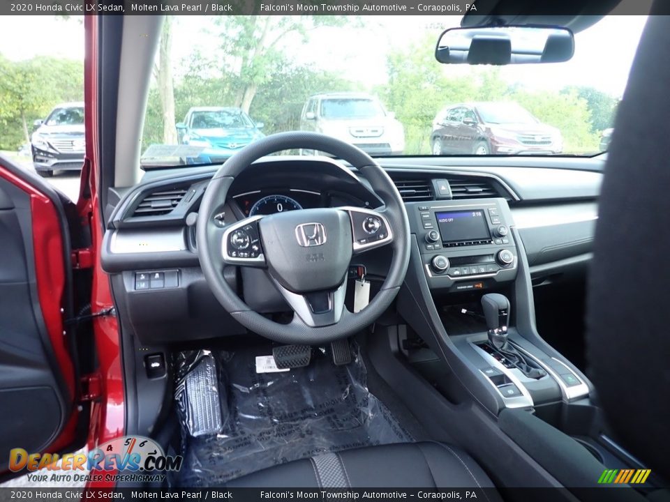 2020 Honda Civic LX Sedan Molten Lava Pearl / Black Photo #10