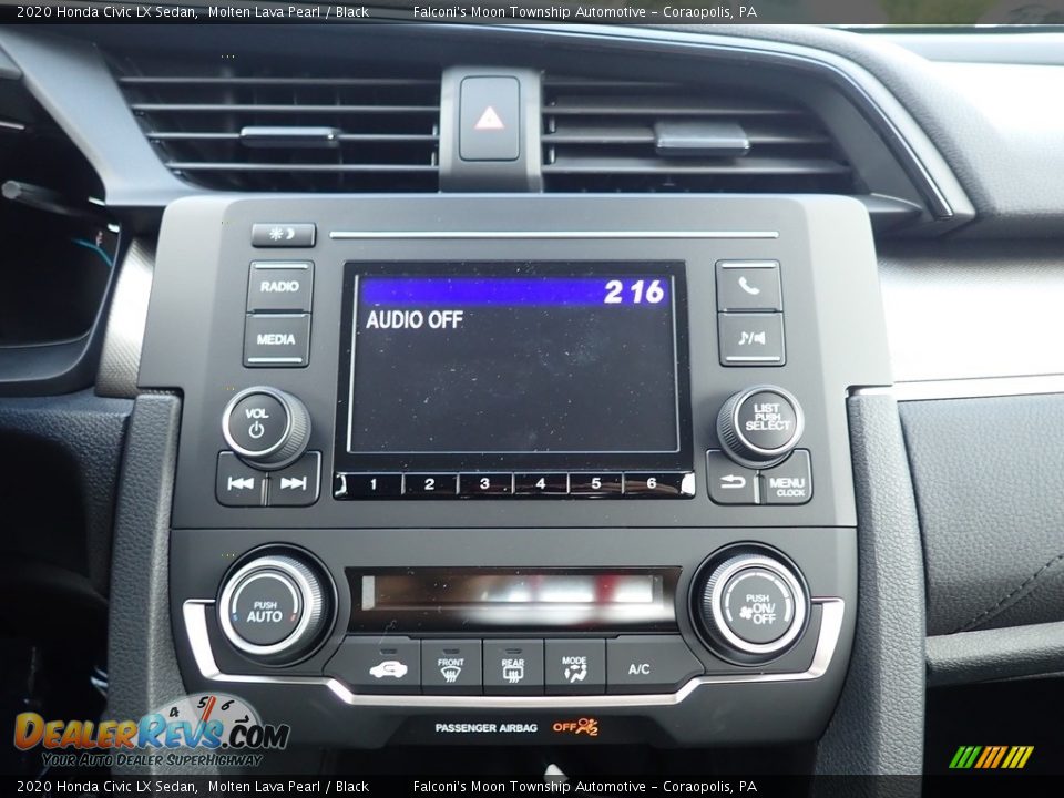 2020 Honda Civic LX Sedan Molten Lava Pearl / Black Photo #13