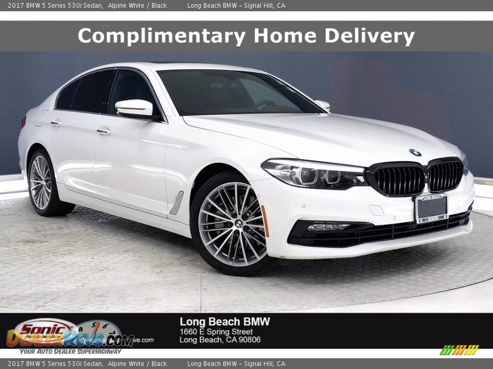 2017 BMW 5 Series 530i Sedan Alpine White / Black Photo #1
