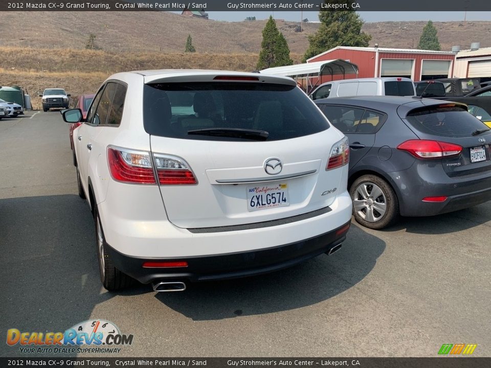 2012 Mazda CX-9 Grand Touring Crystal White Pearl Mica / Sand Photo #5