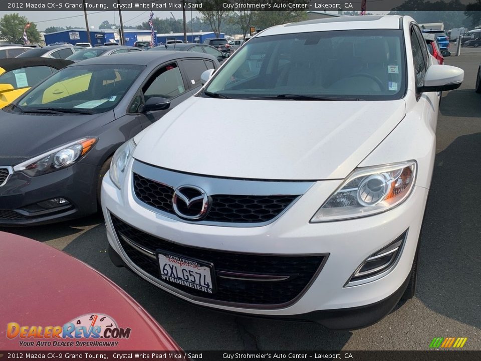 2012 Mazda CX-9 Grand Touring Crystal White Pearl Mica / Sand Photo #7