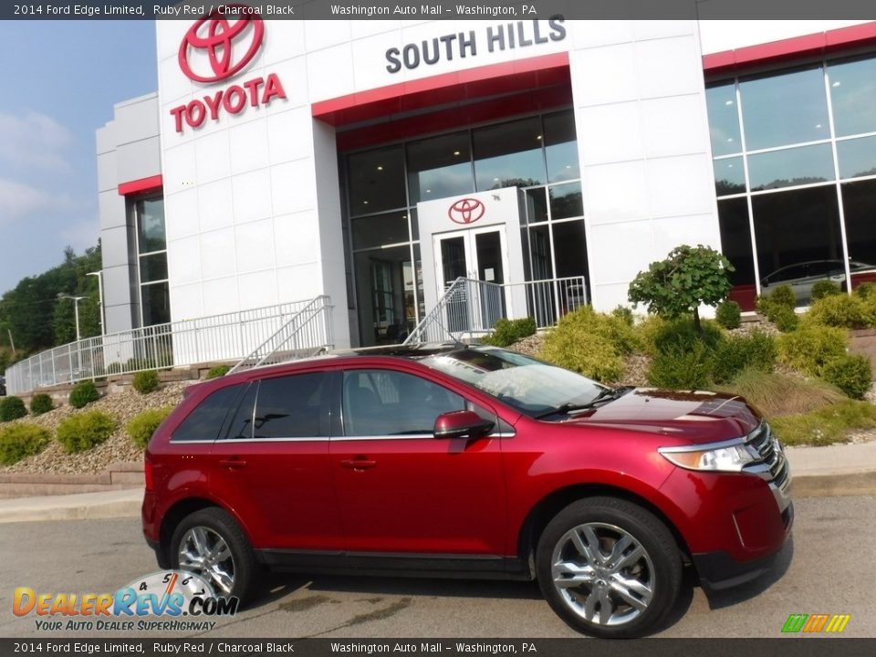 2014 Ford Edge Limited Ruby Red / Charcoal Black Photo #2