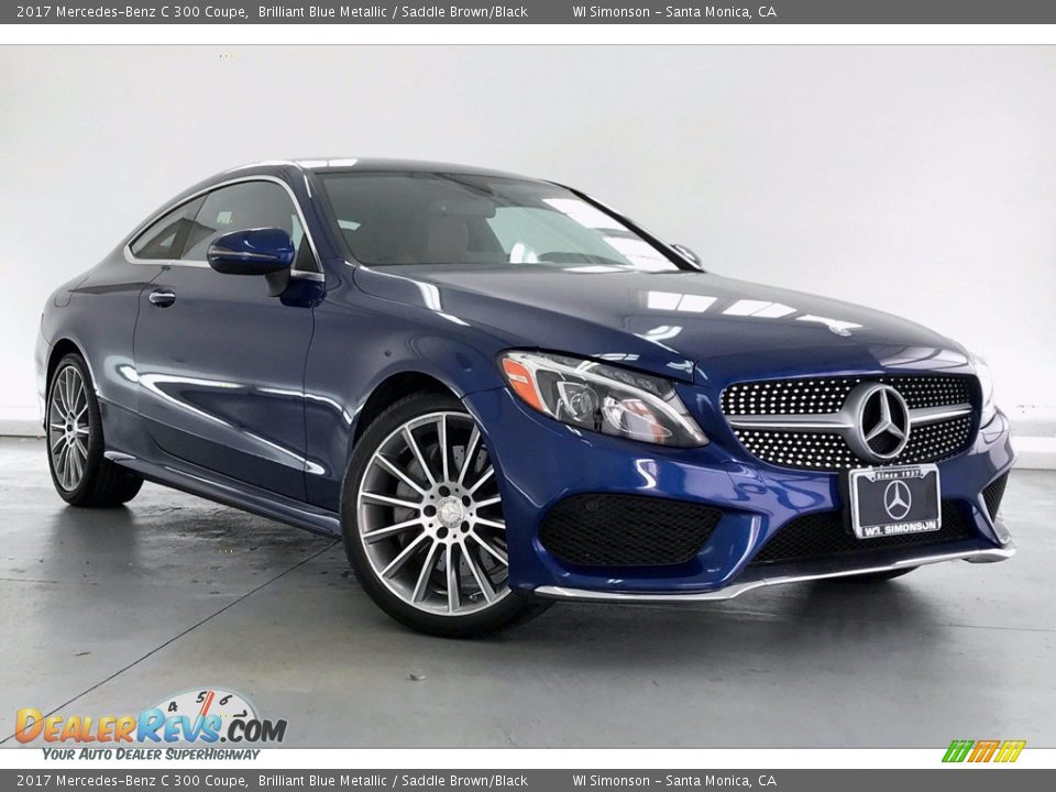 2017 Mercedes-Benz C 300 Coupe Brilliant Blue Metallic / Saddle Brown/Black Photo #34