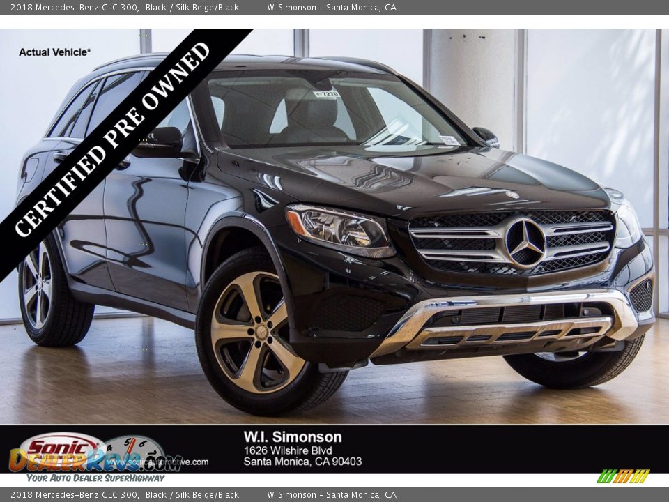 2018 Mercedes-Benz GLC 300 Black / Silk Beige/Black Photo #1