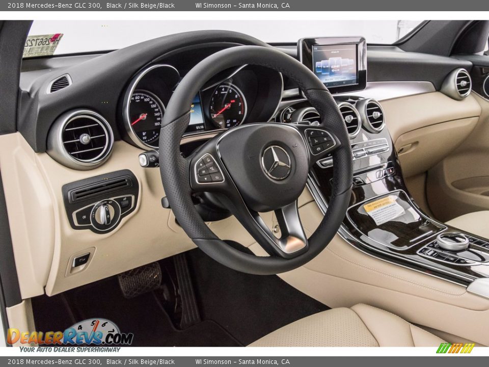 2018 Mercedes-Benz GLC 300 Black / Silk Beige/Black Photo #6