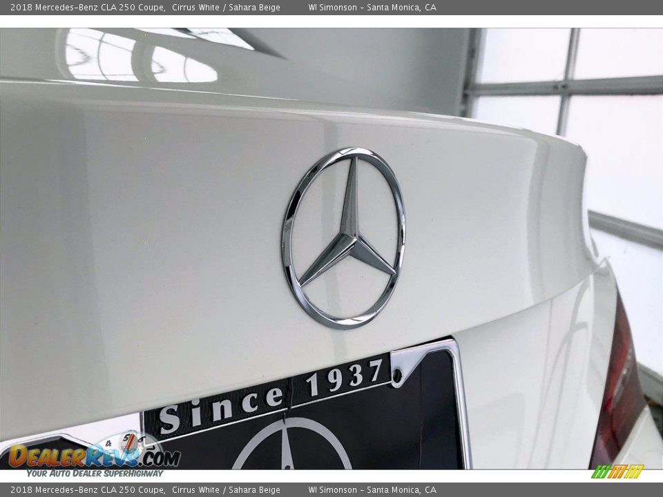 2018 Mercedes-Benz CLA 250 Coupe Cirrus White / Sahara Beige Photo #7