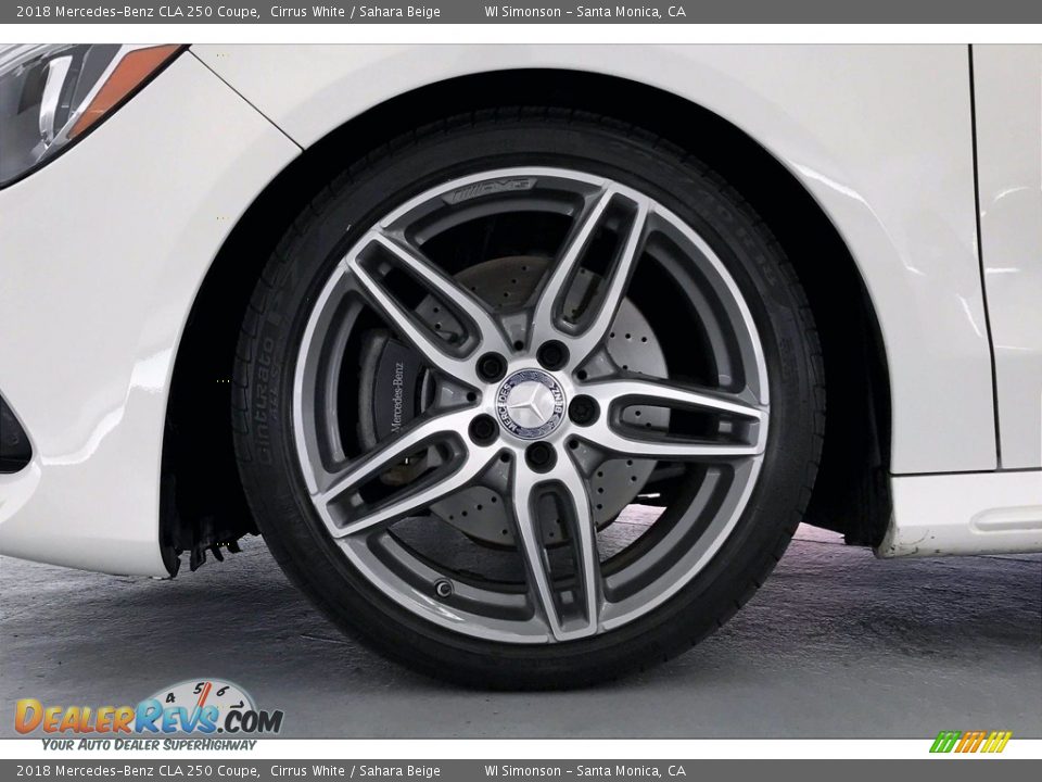 2018 Mercedes-Benz CLA 250 Coupe Cirrus White / Sahara Beige Photo #8